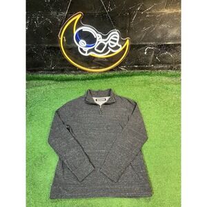 Paper Denim & Cloth PD&C Pullover Adult L Gray 1/4 Zip Long Sleeve Casual Preppy